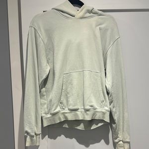 aritzia tna perfect airy hoodie in mint colour
